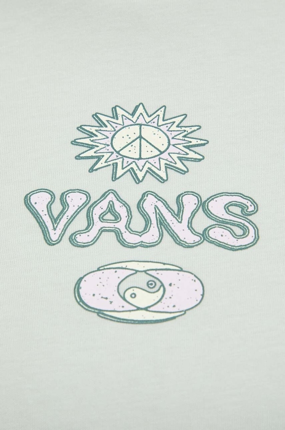Bavlnené tričko Vans VN000GGTCHF1 zelená