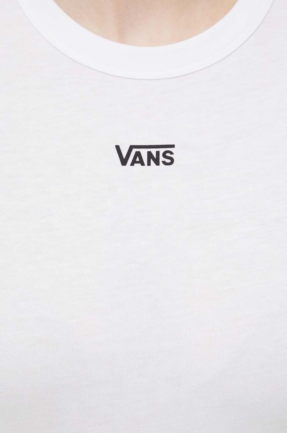 Bavlnené tričko Vans VN000JDQWHT1 biela