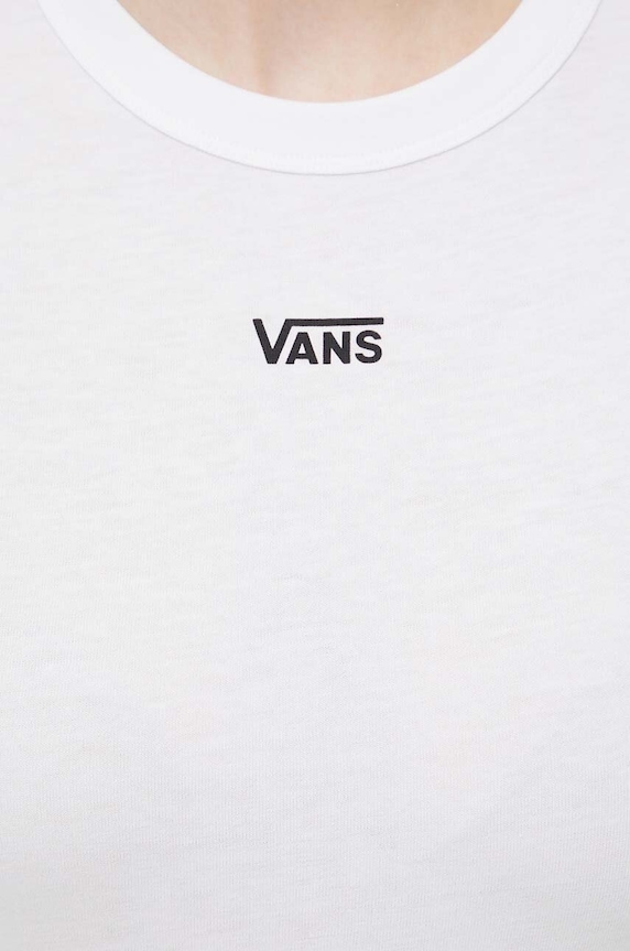 Bavlnené tričko Vans VN000JDQWHT1 biela