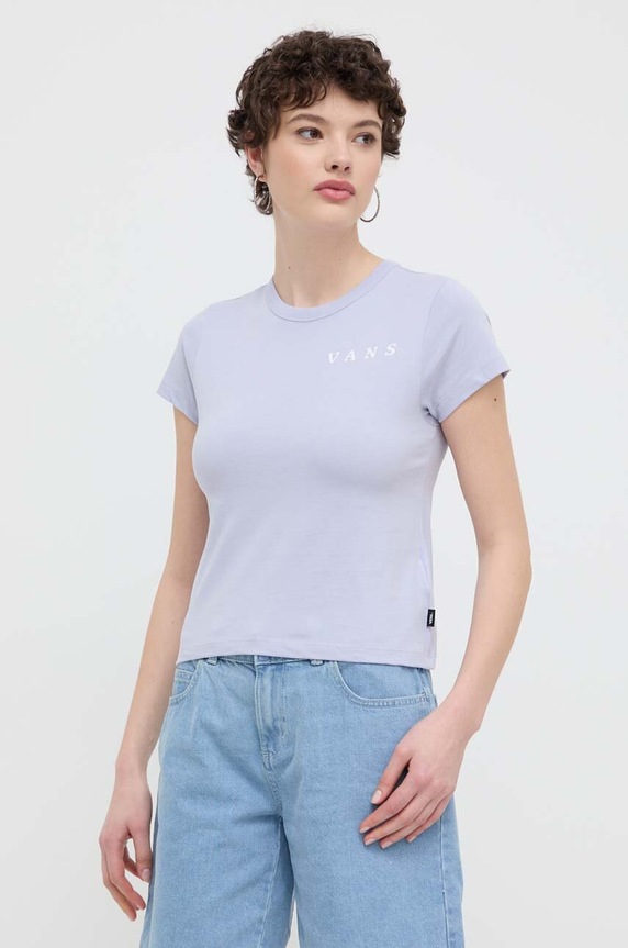 Îmbrăcăminte Vans tricou din bumbac VN000GGJCR21 albastru