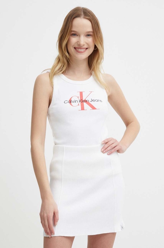 Calvin Klein Jeans top biały J20J223160