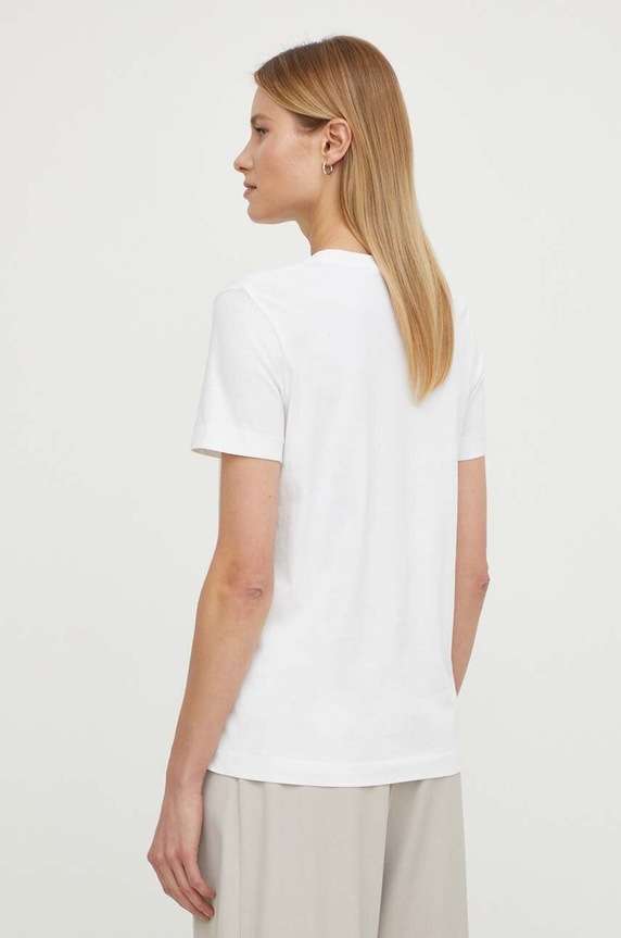 Oblečenie Bavlnené tričko Calvin Klein Jeans J20J223272 biela