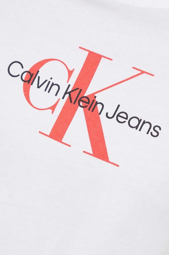 Bavlnené tričko Calvin Klein Jeans biela J20J223272