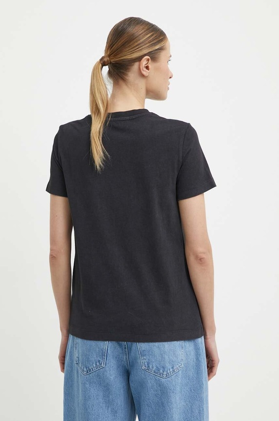 Oblečenie Bavlnené tričko Calvin Klein Jeans J20J223272 čierna
