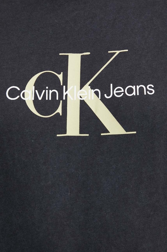 Bavlnené tričko Calvin Klein Jeans čierna J20J223272