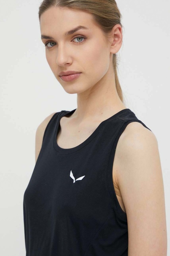 Αθλητικό top Salewa Puez Sporty μαύρο 00.0000028634