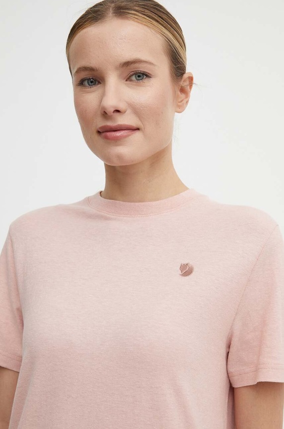 Fjallraven t-shirt Hemp Blend T-shirt różowy F14600163.302