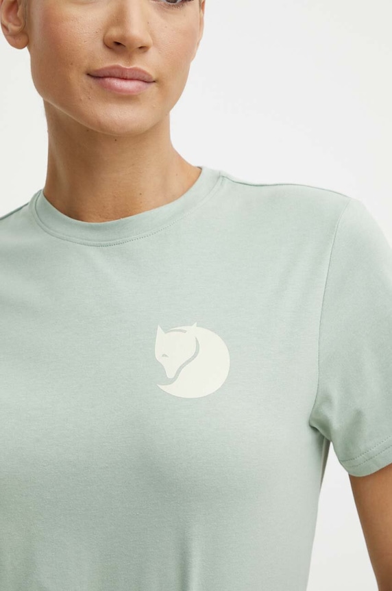 Fjallraven t-shirt Fox Boxy Logo zielony F87153.674