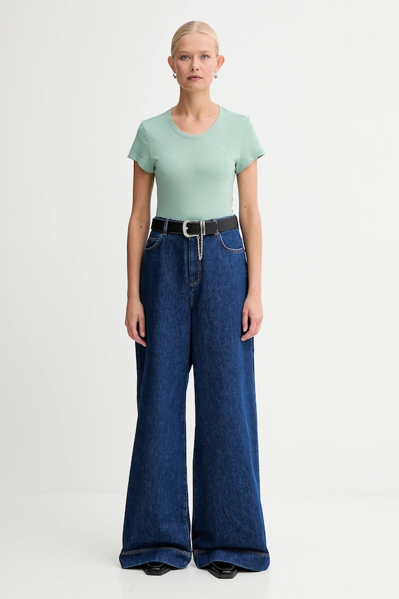 Bavlnené tričko G-Star Raw Eyben slim v t 2.0 D24533.4107 zelená SS26
