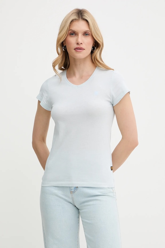 Bavlnené tričko G-Star Raw Eyben slim v t 2.0 modrá D24533.4107