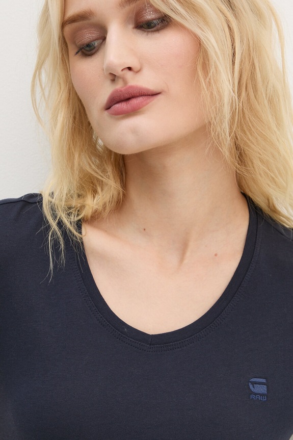 Bavlnené tričko G-Star Raw Eyben slim v t 2.0 tmavomodrá D24533.4107