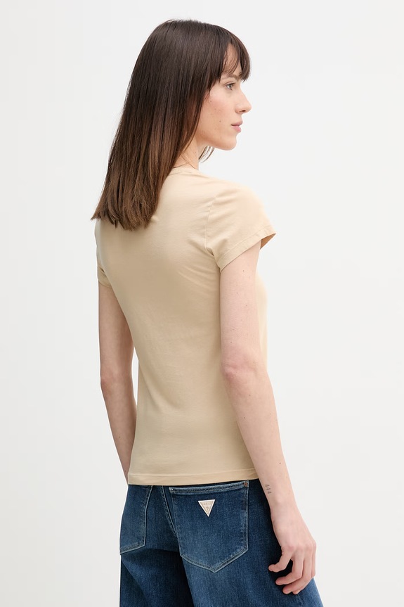 Odzież G-Star Raw t-shirt bawełniany D24533.4107 beżowy