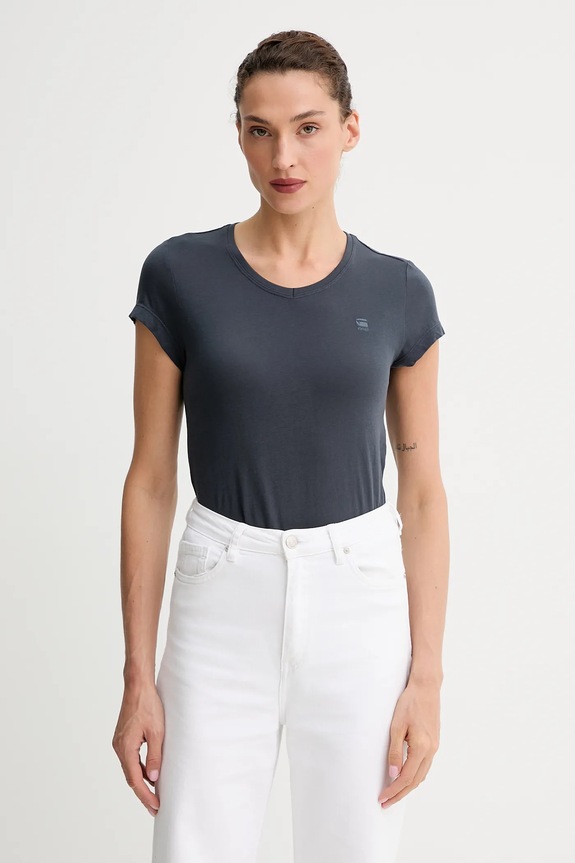 G-Star Raw t-shirt bawełniany Eyben slim v t 2.0 bawełna szary D24533.4107