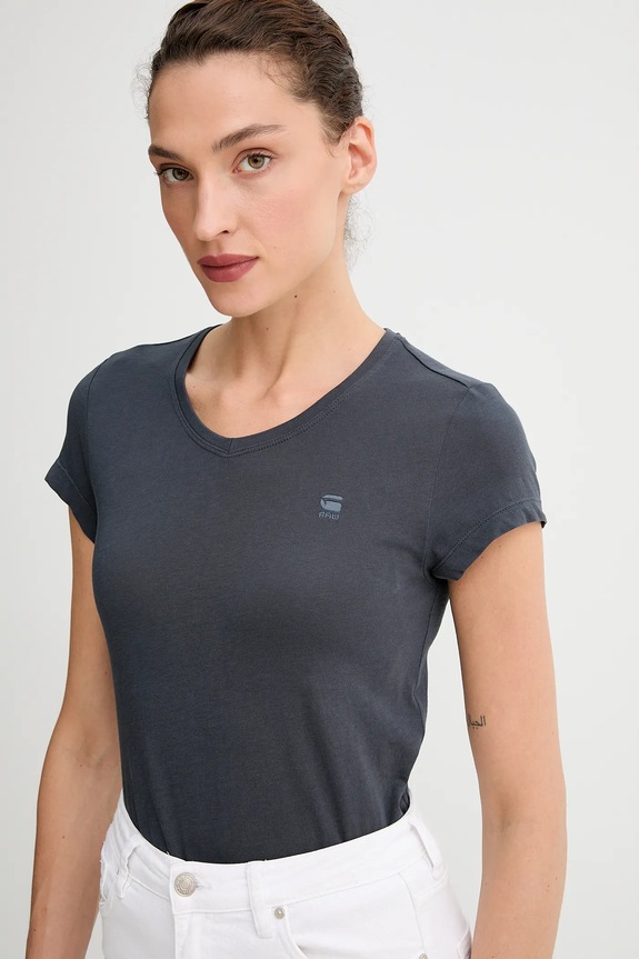 G-Star Raw t-shirt bawełniany Eyben slim v t 2.0 szary D24533.4107