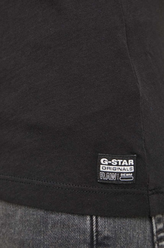 G-Star Raw t-shirt bawełniany Eyben slim v t 2.0 D24533.4107 czarny
