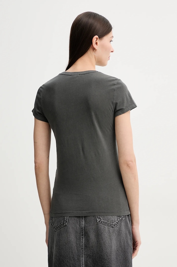 Oblečenie G-Star tričko dámske bavlnené Overdyed eyben slim v t 2.0 D24533.B059 sivá