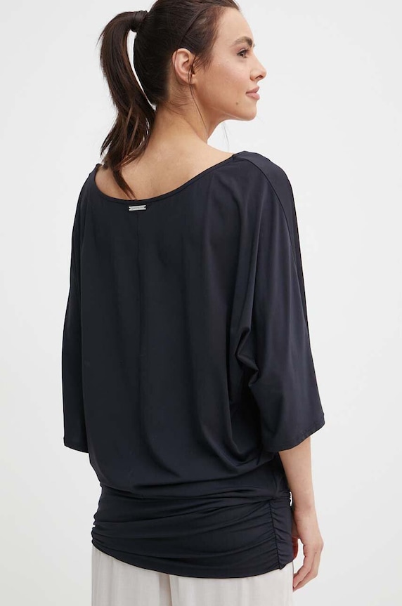 Îmbrăcăminte MICHAEL Michael Kors rochie de plaja SIDE TIE COVER UP MM7M749 negru