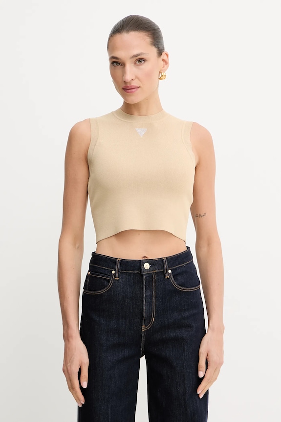 Top Guess ALEXIA natpis bež W4GZ34.Z3F40