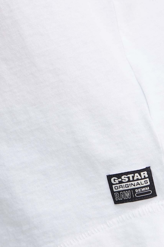 G-Star tricou din bumbac Rolled up sl BF D24524.4107 alb