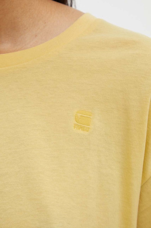 G-Star t-shirt bawełniany Rolled up sl BF D24524.4107 żółty