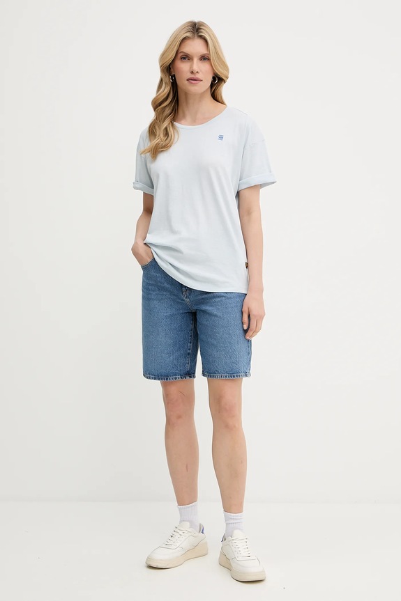 G-Star Raw pamut póló D24524.4107 kék SS26