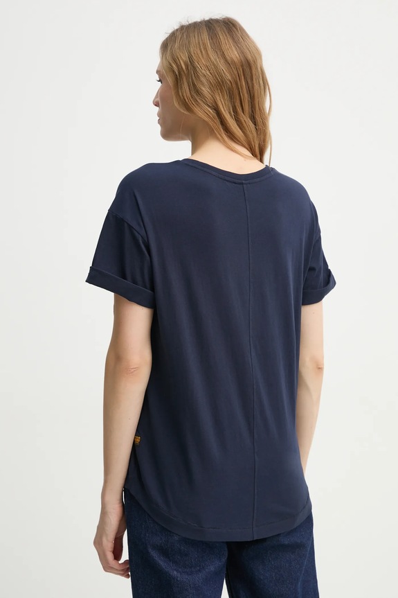 Îmbrăcăminte G-Star tricou din bumbac Rolled up sl BF D24524.4107 bleumarin