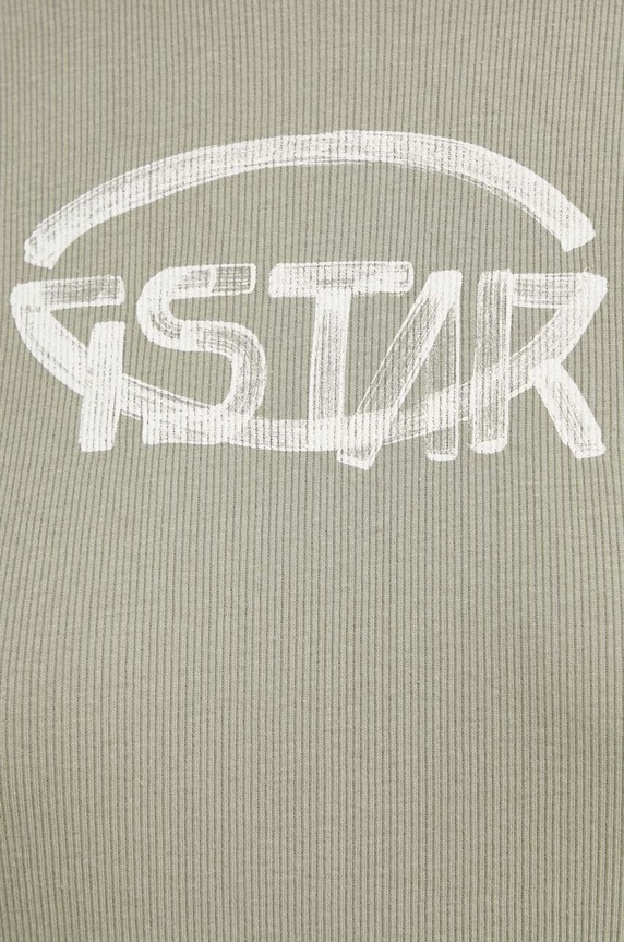 Памучна тениска G-Star D24506.D527 зелен