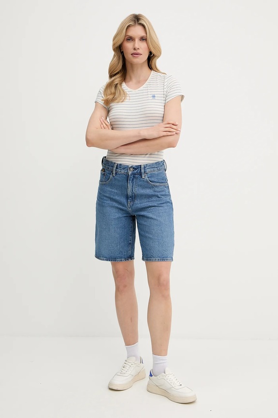 G-Star Raw pamut póló D24533.D244 kék SS26