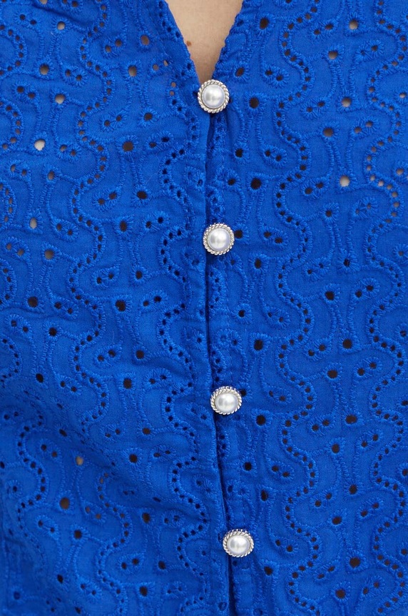 Morgan bluzka bawełniana DODAY1 niebieski DODAY1.ROYAL