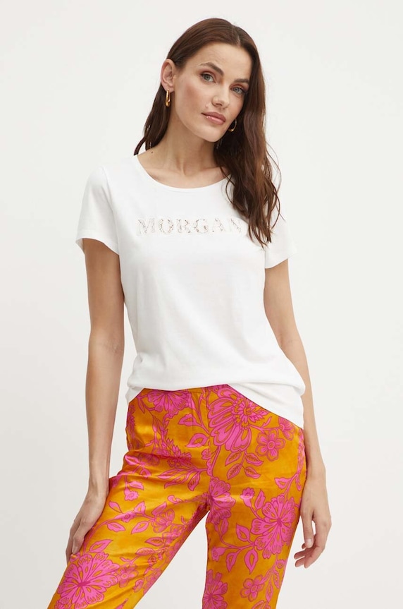 Morgan t-shirt DOMA pozostałe biały DOMA.OFF.WHITE