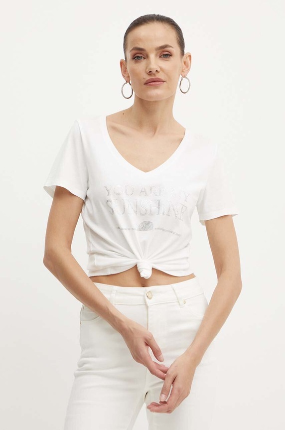 Morgan t-shirt DSHINE biały DSHINE.OFF.WHITE