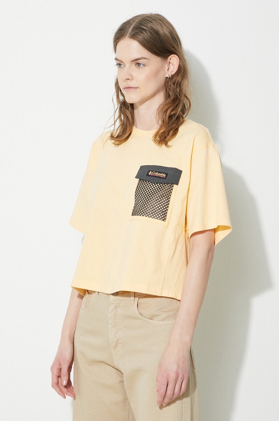 Columbia t-shirt in cotone Painted Peak giallo 2074491