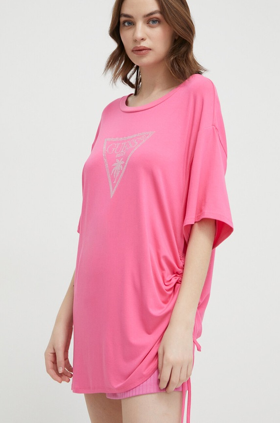 Odzież Guess t-shirt E4GI00.K68D2 różowy
