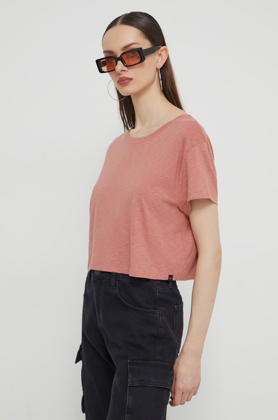 Ruházat Superdry t-shirt W1011384A.8VB rózsaszín