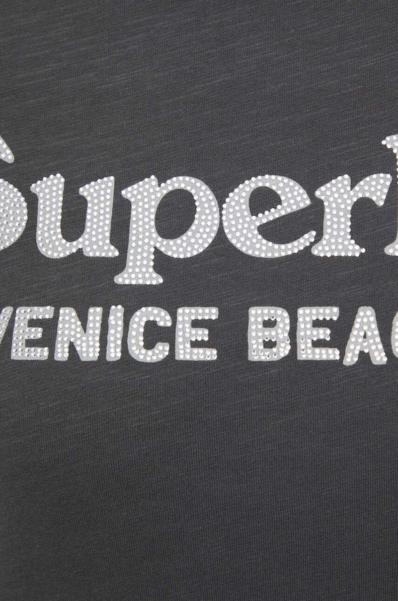 Superdry tricou din bumbac W1011403A.PKT gri