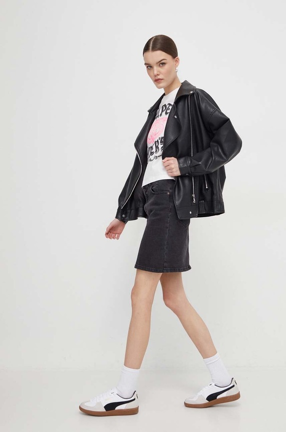 Superdry t-shirt bawełniany W1011391A.39E beżowy SS24