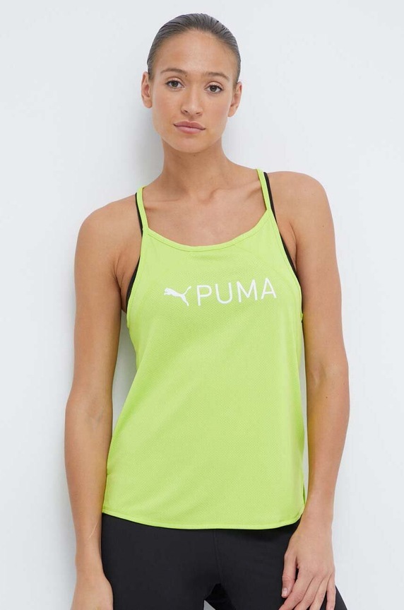 Puma edzős felső Fit nyomtatásos zöld 523846