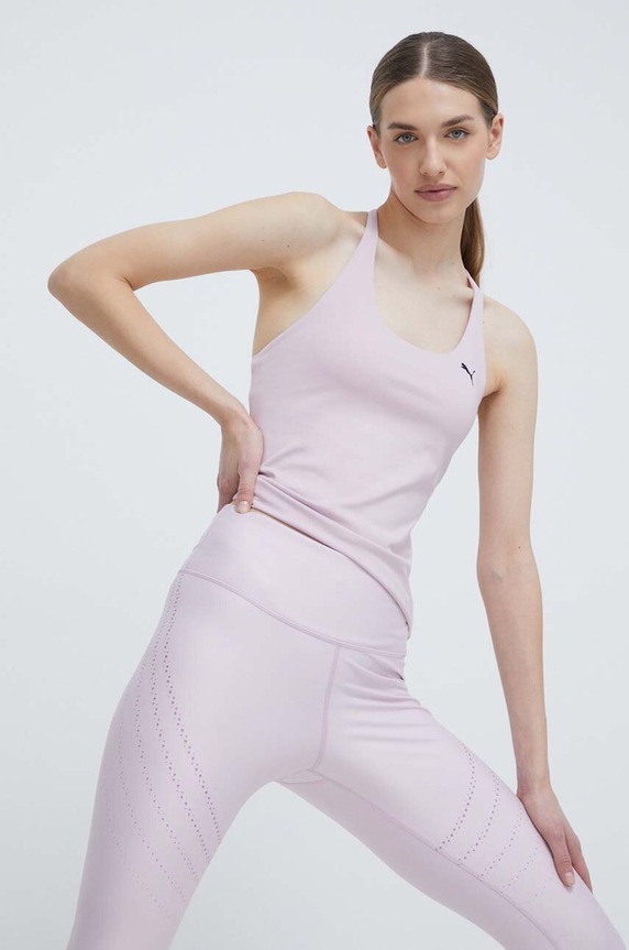 Puma top do jogi STUDIO ULTRABARE różowy 524836