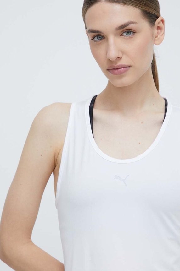 Puma top pentru alergare Cloudspun alb 524960