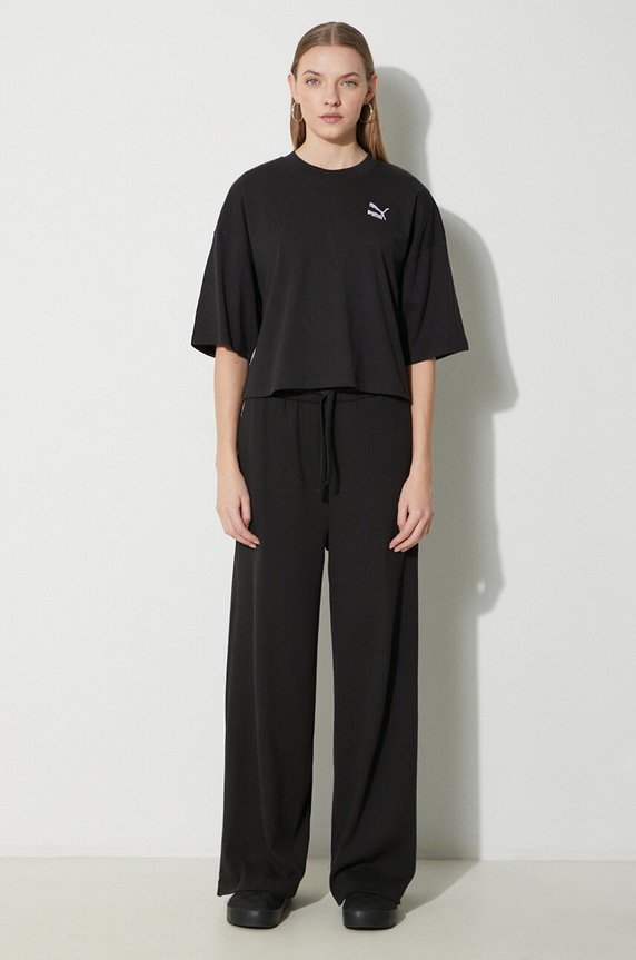 Puma t-shirt in cotone 624226 nero SS24