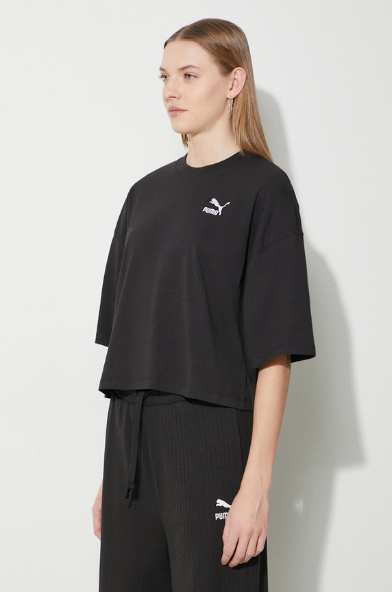 Puma t-shirt in cotone nero 624226
