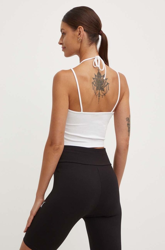 Odjeća Top Puma Classics Ribbed Crop 624255 bijela