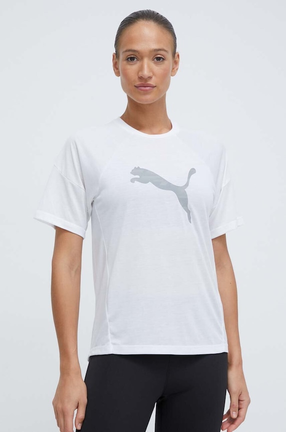 Tréningové tričko Puma Evostripe relaxed biela 677876