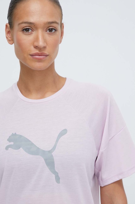 Puma edzős póló Evostripe lila 677876