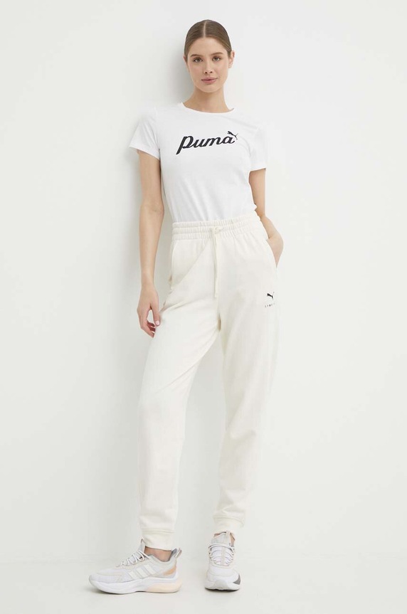 Bavlnené tričko Puma 679315 béžová SS24