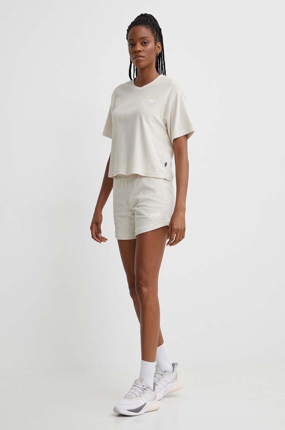 Puma t-shirt 677947 beżowy SS24