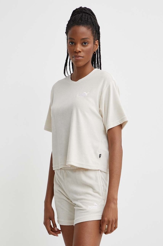 Puma t-shirt beżowy 677947