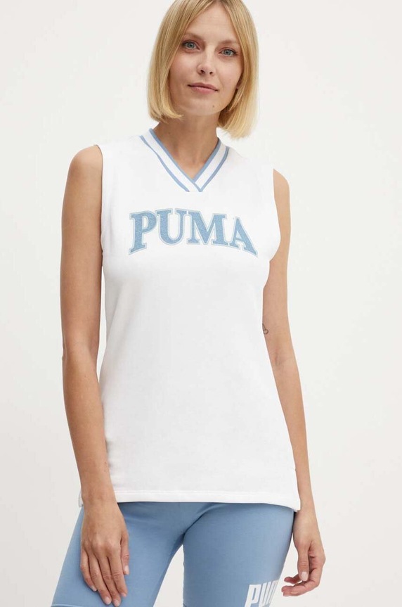 Puma top SQUAD print alb 678703
