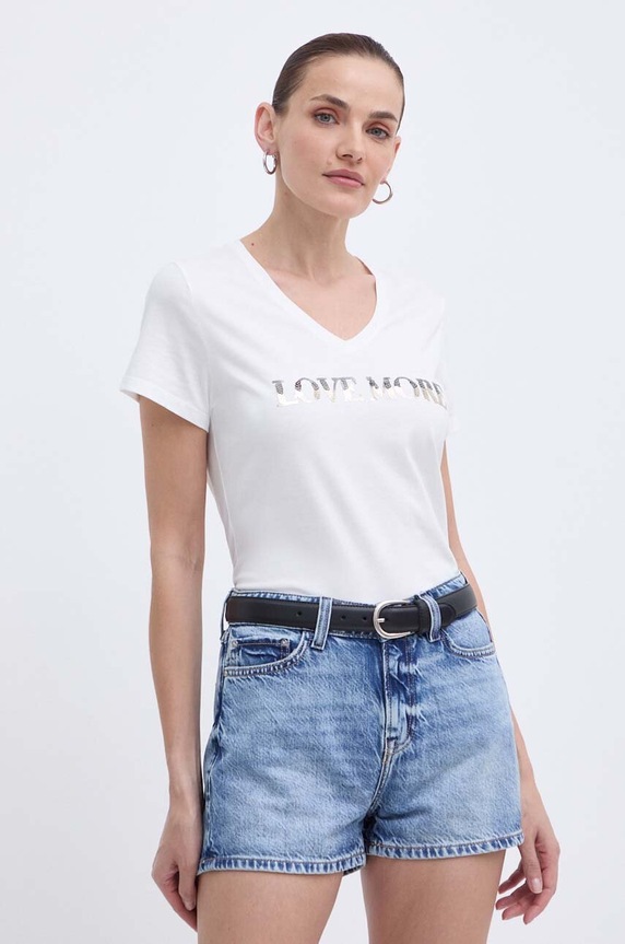 Morgan t-shirt DBLANC biały DBLANC.OFF.WHITE