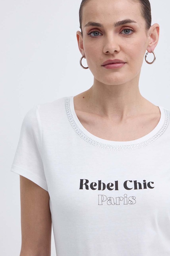 Morgan t-shirt DEBEL biały DEBEL.OFF.WHITE